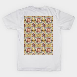 Woodblock print medallion T-Shirt